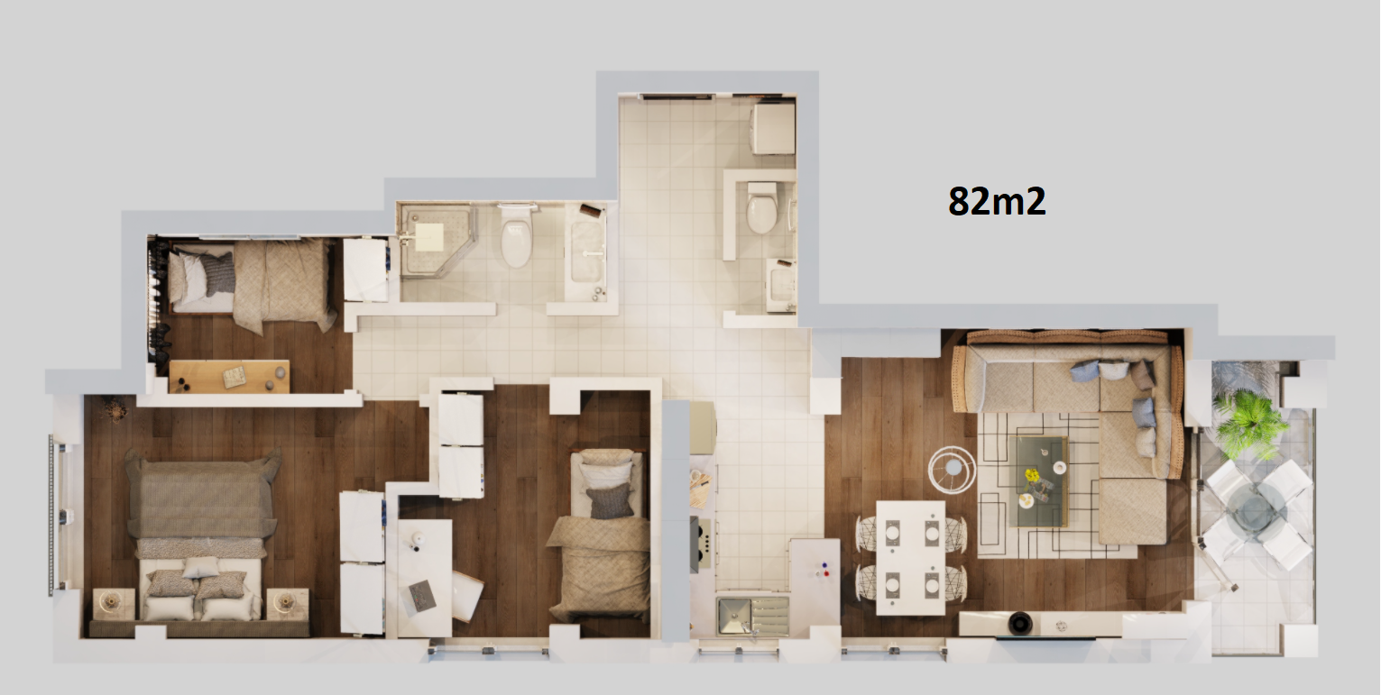 PRODAZBA NA STAN 82m2 TOP RASPORED TOP LOKACIJA